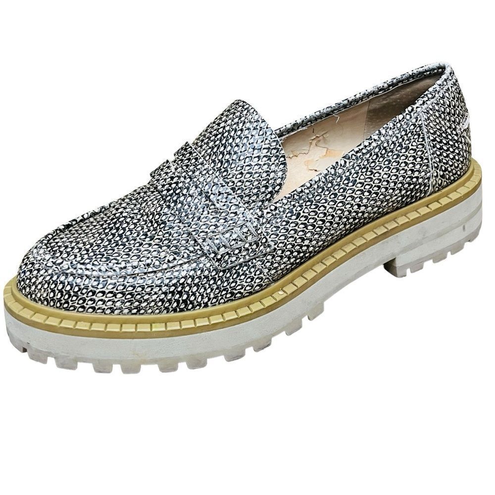 Vince Camuto Mckelka Platform Snake Skin Style Penny Loafer Women’s Size7.5
